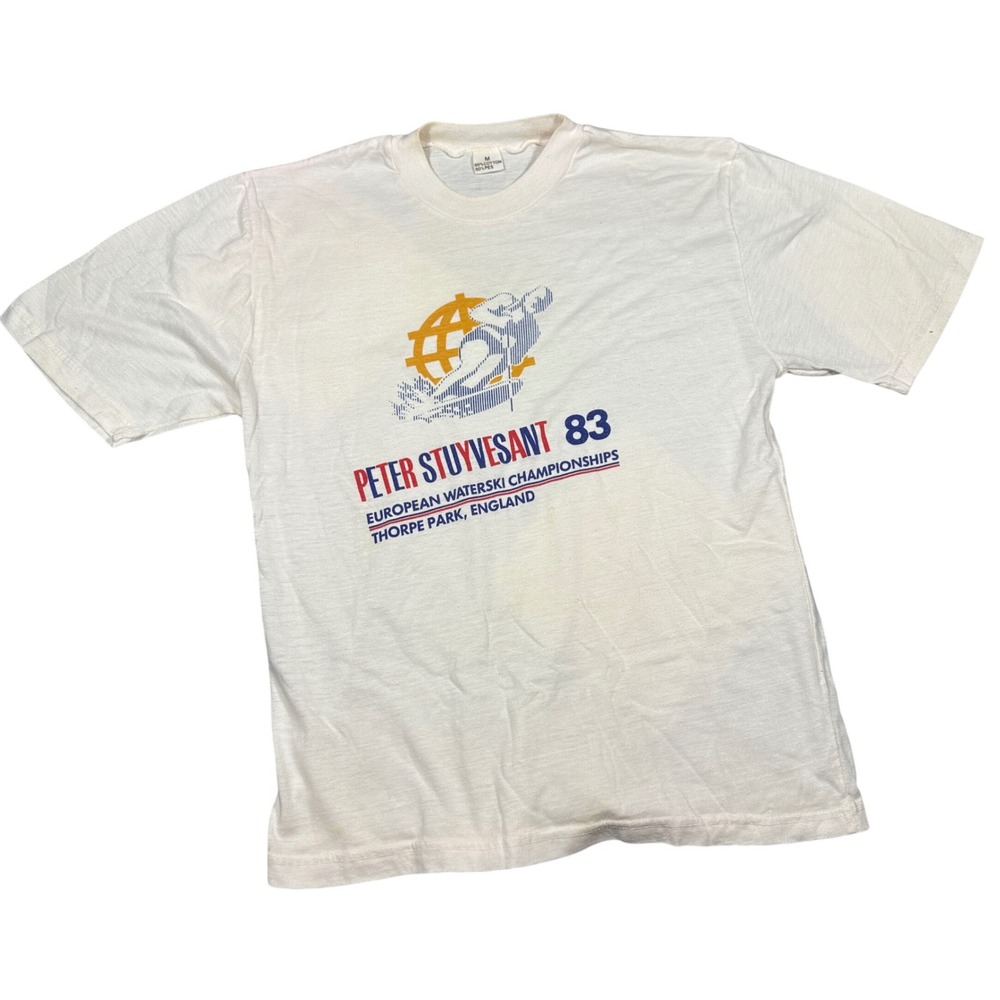 Vintage 1983 Peter Stuyvesant Waterski Championships Shirt Thorpe Park England M